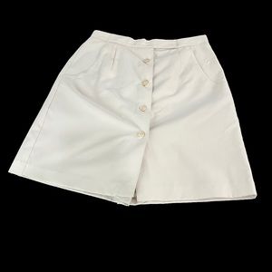 Liz Golf Women's Skort Beige Buttons on Front, Zipper Close Size 6 (521)